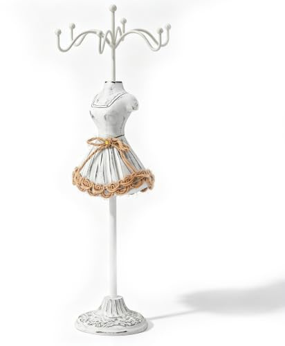 CHEOTIME Puppen Halskettenständer, Schmuck Organizer Ständer, Modeschmuck Ausstellungsständer, Halsketten Ohrringe Aufbewahrungshalter, Puppenständer mit Abnehmbarer Halterung, Schmuck Organizer(#3)