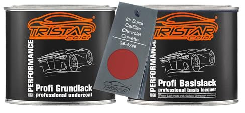 TRISTARcolor Car paint Set can ready for spraying for Buick/Cadillac/Chevrolet/Corvette 36-4748 Firethorn Metallic primer + base coat 1.0l