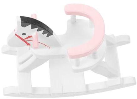 BESTonZON Miniatur Schaukelpferd Für -dekorationsmodell Für Kinderzimmer Süßes Accessoire Für Miniatur-layouts Zubehör Für -Dekoration