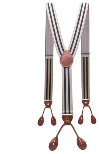 YUECIBAI Hosenträger Suspender Unisex Vintage Hosenträger Herren Hosenträger Verstellbar 6 Knopf Hosenträger Elastische Y-Form Riemen Hosen Hosen 2