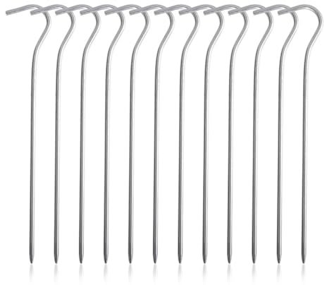 Vordach Nagel Titan Zelt Heringe Camping Zelt Nägel Ultraleicht 20 cm/16,5 cm Zelt Heringe Tragbare Outdoor Baldachin Gras Hardware Zeltheringe (Size : Ti4003P 12pcs 16.5cm)