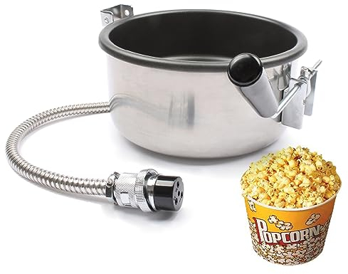 PLABNK Popcorn Pot Accessories Commercial Spherical Popcorn Machine, Hot Air Oil-Popped Popcorn Maker Heating Pot Hand-cranked 8 Ounce Electric Corn Popcorn Machine 25mm