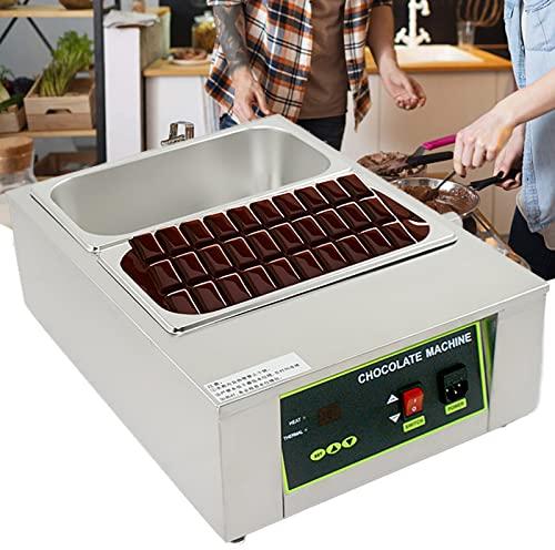 SNBGRYE RéChauffeur De Chocolat Professionnel 1KW, 0~90 ℃, Machine De TempéRage De Chocolat De Grande Capacité/Commerciale, Convient pour La Chocolaterie, La PâTisserie, Le Café,2Cylinder