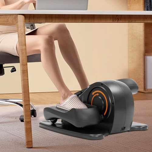 Motorisierte Trainer Ellipsentrainer Heimtrainer Motorisierter Mini Elektrischer Sitzender Bein-Fuß-Pedal-ÜBungsgeräT Fitness für das tägliche schnelle oder langsame Gehen verwendet Werden Schwarz