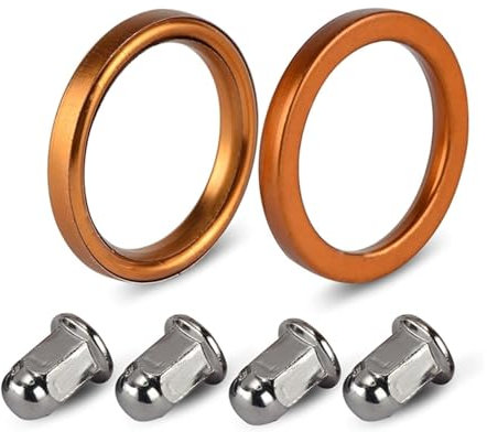 FAHBSTR Motorrad Auspuff Schalldämpfer Für XL600R 1983 XR185 1979 XR200 1980-1984 XR200R 1994 1995 1996 1997 XR250R 1981 1982 Zubehör 2 Stück Auspuffdichtung 4 Stück Mutter