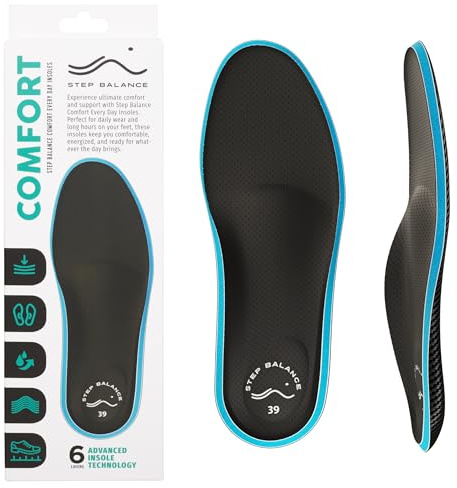 STEP BALANCE Plantillas Confort Espuma PORON, 6 Capas, EU 44
