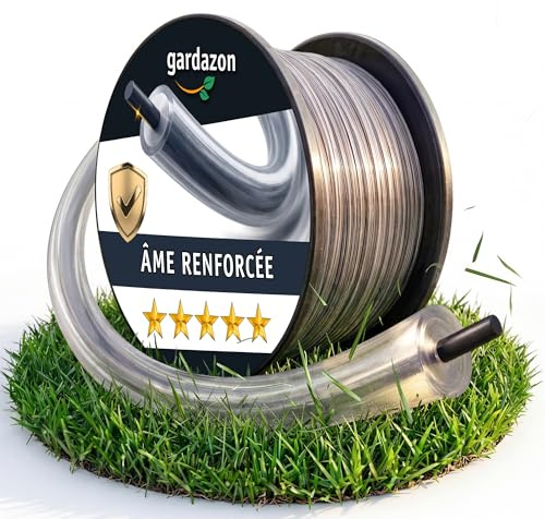 Gardazon Fil de débroussailleuse 3mm renforce 100m (Ronde) - Attention - Extrêmement résistant - Fil Coupe Bordure - Fil pour Rotofil - Bobine de Fil debroussailleuse incassable