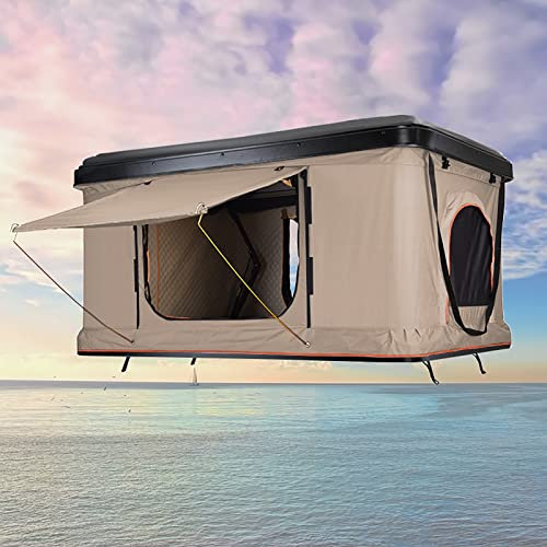 Tienda de campaña de techo rígida, de lujo, para exteriores, impermeable, para camiones, SUV, tienda de campaña con escalera