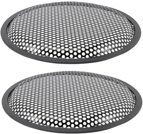 ROMISBABA 2 pièces Protection pour Haut Parleur Maille Fer Dense pour Caissons Basse et Audio Automobile Filet Impacts pour Enceintes Maison et Voiture