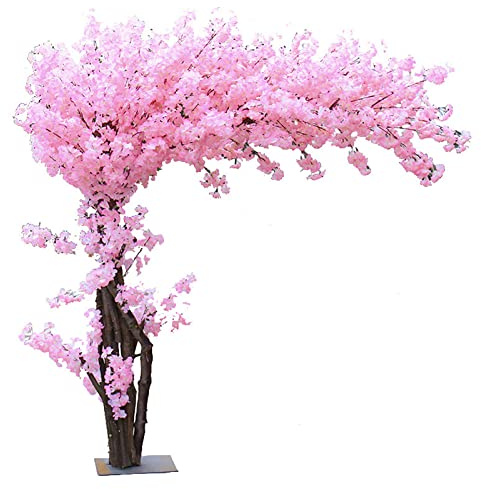 KOIAMVZW Cherry Artificiel Arbre de Cerisier étendu Rose pour intérieur en Plein air du Bureau à Domicile de la fête de fête de Table de Mariage Rose - 2x1m