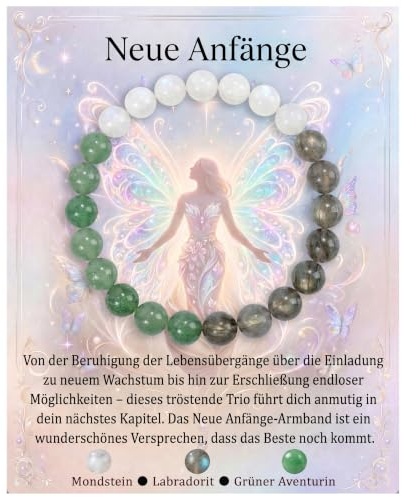 Bivei Heilstein Schutz Kristall Armband Damen | 8mm Perlenarmband, Dehnbares Armband Jewellery für Damen & Herren als Geschen