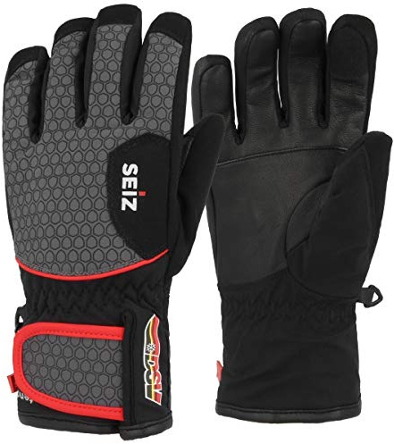 SEIZ Erwachsene Handschuhe Erwachsene Tender, Schwarz/Grau, 10, WGL01010