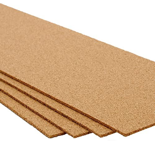 Lot de 4 rouleaux de liège haute densité - 915 mm x 305 mm - 3 mm d'épaisseur