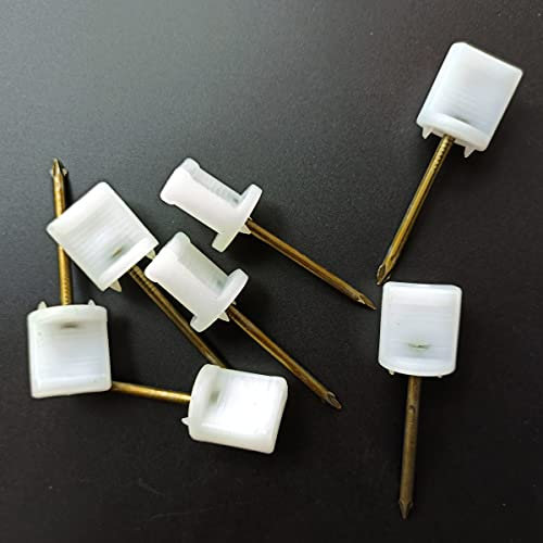 Bogenschießen Scheibennägel aus Manganstahl Scheibennagel Pins Fix Papier Gesicht Schaum Stroh Ziele 2,5 Zoll (Blanco)