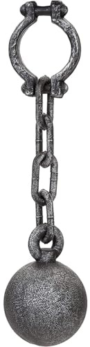 PMS VFM - Ball & Chain Halloween World Book Day Fancy Dress Accessory - Spooky Shackle Halloween Prisoner Pirate Convict Costume Fun Party Prop Detailed Prison Jail Decoration - Haunted House