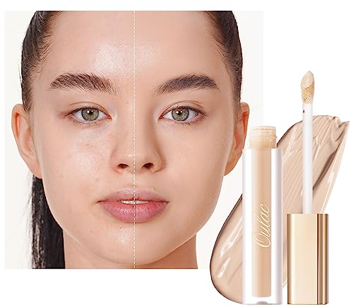 Oulac Concealer für Gesicht und Augenringe, langanhaltender Gesicht Augenringe Kosmetik, Concealer Augenringe With mit Hyaluronic Acid, Farbcode: W1 Porcelain Concealer 3.8ml
