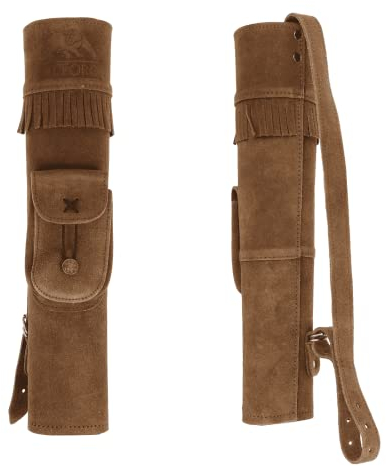 elToro Wild Colorz Fringe - Rückenköcher; Robustes Wildleder und attraktive Farben, Zubehör für Pfeil und Bogen (Braun)