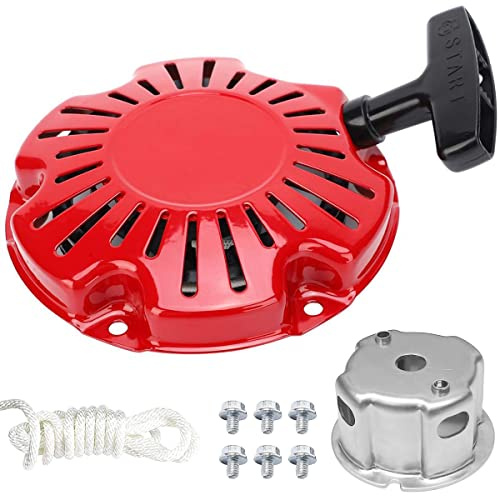 ZAMDOE Nuovo avviamento a Strappo per Honda GX100 Motori 28400-Z0D-V02ZA, 28400-Z0D-V03ZA, con bulloni e Fune di Ricambio e Coppa di avviamento