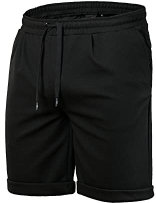 Mount Swiss Korta fritidsbyxor Tessin herr I korta sweatpants herr I sportshorts herr i klassiska färger, svart, 6XL Stor