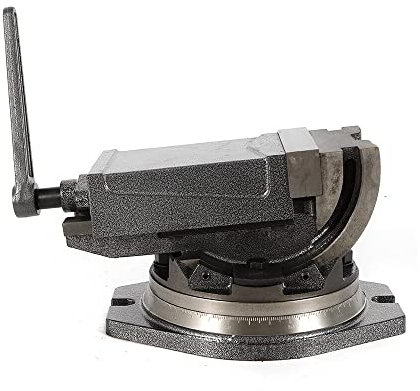 FUROMG Präzisions Maschinenschraubstock Schraubstock kipp Schwenkbar Drehbarmit Tisch, Präzisions Schraubstock BB=125mm