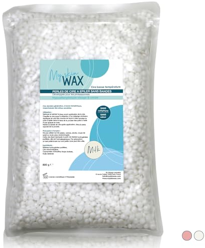 My skin Wax - Cera Depilatoria Senza Strisce, 800g, Ipoallergenico, Cera Ceretta Brasiliana Dolce Senza Arrossamenti, Uomo/Donna, Speciale Pelle Sensibile, Viso, Bikini, Brasiliano, Naso (bianco)