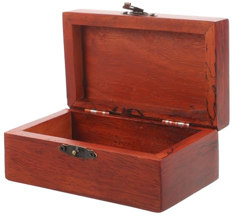 Holibanna Coffret À Bijoux En Acajou Vintage 11.5X7X5 Cm Organisateur Portable En Bois Pour Rangement De Bagues Boucles D'Oreilles Et Bibelots | Organisateur Portable En Bois Pour femme Rangement De Bagues Boucles D'Oreilles Et Bibelots
