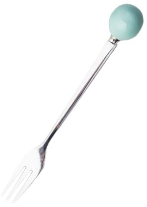 Ciieeo 6pcs Mini Forks Creative Flatware Home Tableware for Cake Dessert Ceramic Handle Blue for Ice Desserts
