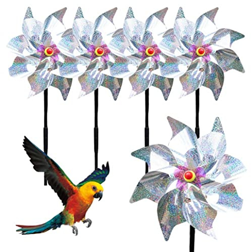 Obelunrp Moulin à Vent pour la Cour, 5pcs 24 cm DIY SINDURNEURS EXTÉRIEURS avec Back, SCITCHLIND PINWHEEELS DÉTERRENT, SCRAYER REFFLECTE