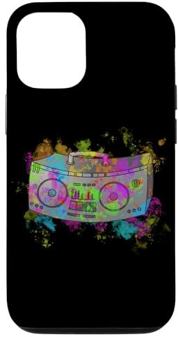 Hülle für iPhone 15 Pro Bunte Boom Box 70er 80er 90er Y2K Ghetto Blaster