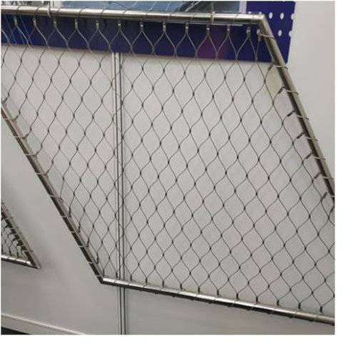 ZHZHXR 304 Edelstahl-Seilnetz, Multifunktionales Metallgeflecht, 1.5mm Drahtdurchmesser Pflanzenkletternetz Mehrzweck-Seilgeflecht(5cm,0.8x5m/2.62x16.4ft)