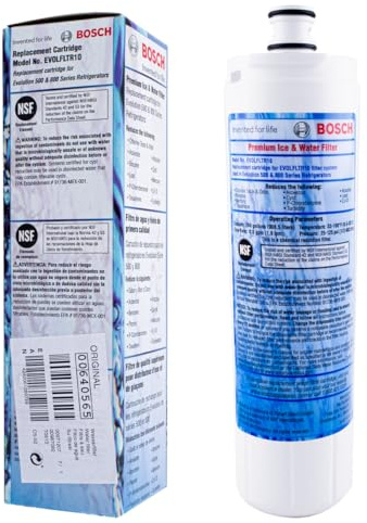 EVOLFLTR10 | Filtre pour Bosch, Siemens, Neff, Küppersbusch frigo | Remplace filtres de frigo CS-52, CS-51, CS-452, CS-451, 00576336 576336 00640565 pour les combinés réfrigérateur-congélateur