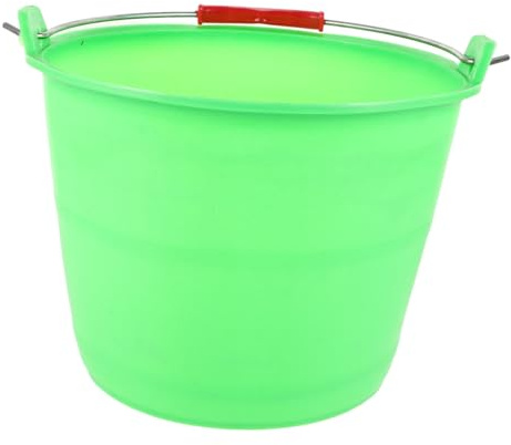 ULDIGI Cement Mixing Bucket with Handle Construction Pail for Cement Water Storage and Agricultural Use Versatile Heavy-Duty for Home and Construction Sites Green
