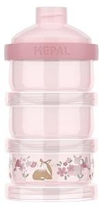 Mepal - Milk Powder Dispenser Mio Little Dutch - Airtight Seal, including Dispenser Top - For Multi-use Storage and Dispnesing Formula - Stack as many as you need - 360 ml - Fairy Garden