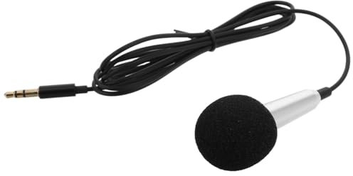 ERINGOGO Mini-signiermikrofon Tragbar Für Handy Smartphone Mit Kabel Metall-Finish Für Musikaufnahmen Und Gesang Als Requisite Mikrofon