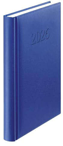 Herlitz Buchkalender Cheftimer A5 2026, 352 Seiten, 1 Tag = 1 Seite, Deutsch, Wattierter Einband (Blau, 1 Stück)