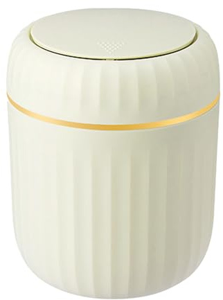 Générique Poubelle De Table - 16.5x13cm Petite Poubelle Avec Couvercle | Portable Corbeille Du Bureau | En Plastique Réutilisable | Pour Salon Cuisine Chambre À Coucher Salle De Bains Et Bureau