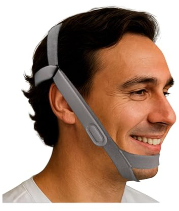 Apnovia Kinnband, Kinnband für CPAP Benutzer, Behandlung von Schlafapnoe und Schnarchreduktion, Verminderung von Mundleckagen, Kinnband Schlafapnoe