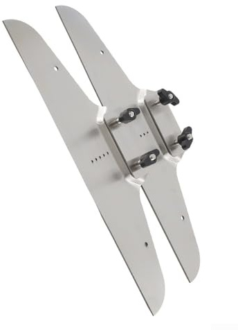 Ensemble de gabarits de marche d'escalier pour une disposition précise des escaliers, des rehausseurs et des étagères | Angle réglable avec boutons de verrouillage | Plaqué zinc S (argent)
