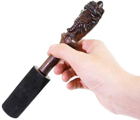 Maillet pour bol chantant tibétain en daim enveloppé de bois pour la méditation, le yoga, la pleine conscience (éléphant)