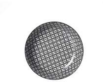 Ritzenhoff & Breker Takeo Stripes Suppenteller, 20 cm, Tiefer Teller mit vollflächigem Dekor, Skandinavisches Design, Mix-&-Match-Geschirr, Porzellan, Weiß und Schwarz