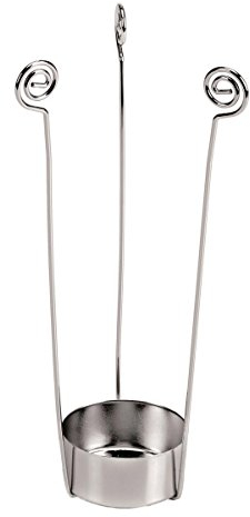 Glorex Teelichthalter 3 armig Silber 15 cm - 2 Stück (ZK-712)