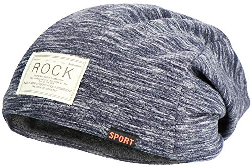 Wilhelm Sell® Beanie Mütze mit warmen kuscheligem Innenfutter für kalte Winter- und verregnete Tage - grau - One-Size - Long