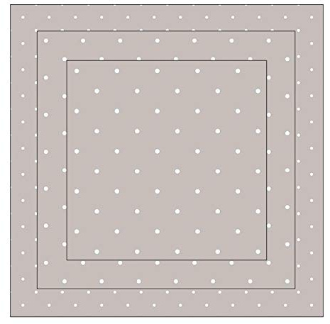 Ideen mit Herz Duo-Design Faltpapiere | 150 Blatt | quadratisch | 3 Größen (10cm, 7cm, 5cm) à 50 Stück | Beidseitiger Druck: Muster/unifarben | Bastelpapier | Origami-Papier (Punkte | grau)