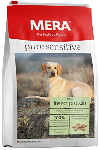 MERA Pure Sensitive Insect Protein Hundefutter (4kg), Trockenfutter mit Insekten-Protein für Sensible Hunde, hypoallergen und umweltfreundlich