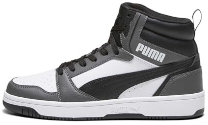 PUMA Rebound V6, Zapatillas Unisex adulto, Puma White Puma Black Shadow Gray, 45 EU