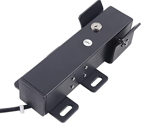 panfudongk Elektrisches Tor Schloss Torschloss Kastenschloss 24V für Schwingtore Einzel- oder Doppelflügel | Toröffner System Steuerung | Schwarz