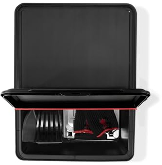Weber Works Contenitore per esterni | accessorio per ripiani Weber Works, resistente alle intemperie, piano con cerniere, in plastica resistente, 16,5x37x48,5 cm