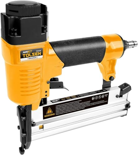 Avilia Pistola Sparachiodi Pneumatica con Accessori - Graffettatrice per Legno e Mobili, per Chiodi 15-50mm, Graffette 16-40mm, Pressione Regolabile - Graffette non incluse