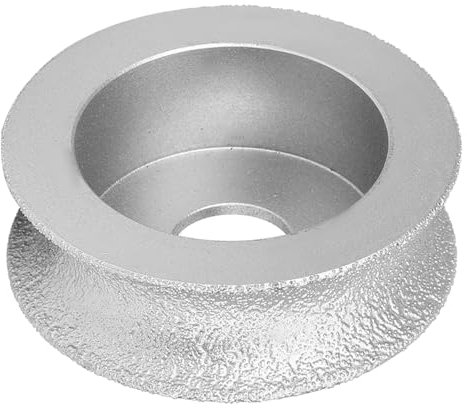 Mola abrasiva concava con mola diamantata brasata da 7,3 cm per pietra, ceramica, vetro, marmo, granito, disco di vetro, strumento per uso a secco e ad umido (Concave grinding wheel 2.0)