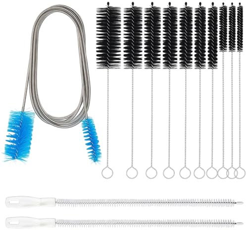 Prebarfun 13Pcs Cleaning Brush Set, 155cm Pipe Cleaners for Cleaning, Drain & Sink Unblocker Brush, Drain Unblocker Tools for Pipes, Sinks, Bottles, Aquariums